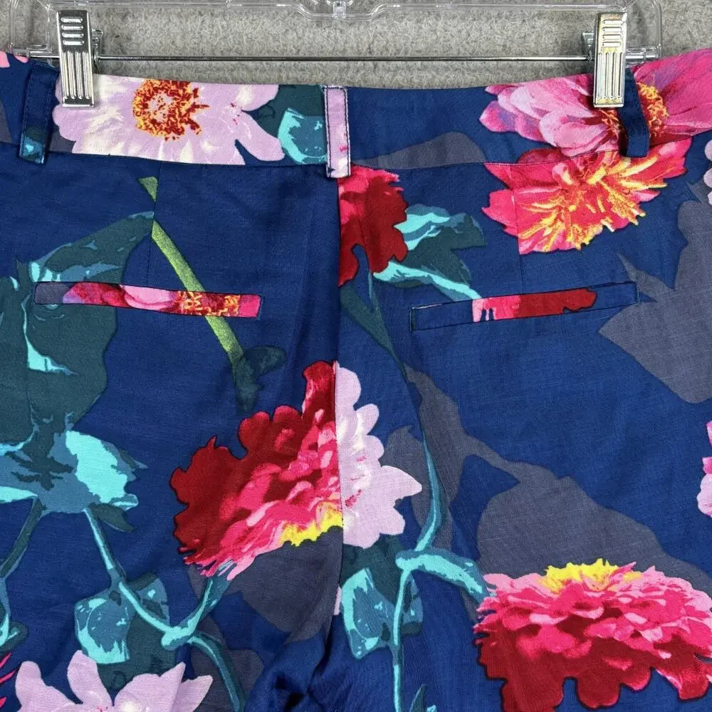 Banana Republic Linen Wide Leg Pant 4S Artsy Dopamine Maximalist Floral Gaucho